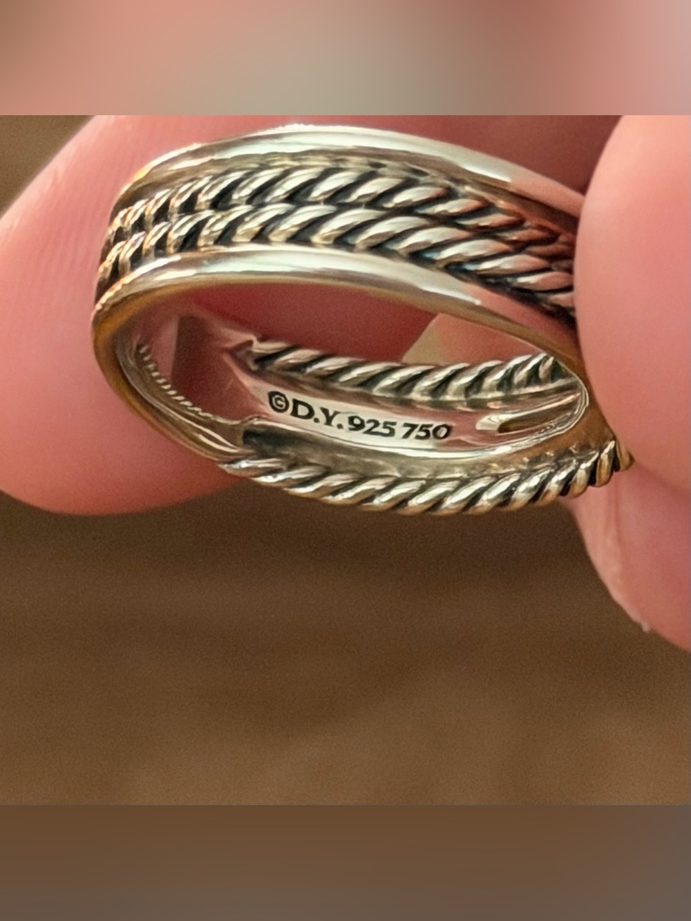 David Yurman X Crossover Ring - Size 8 - Authentic - Picture 2 of 15